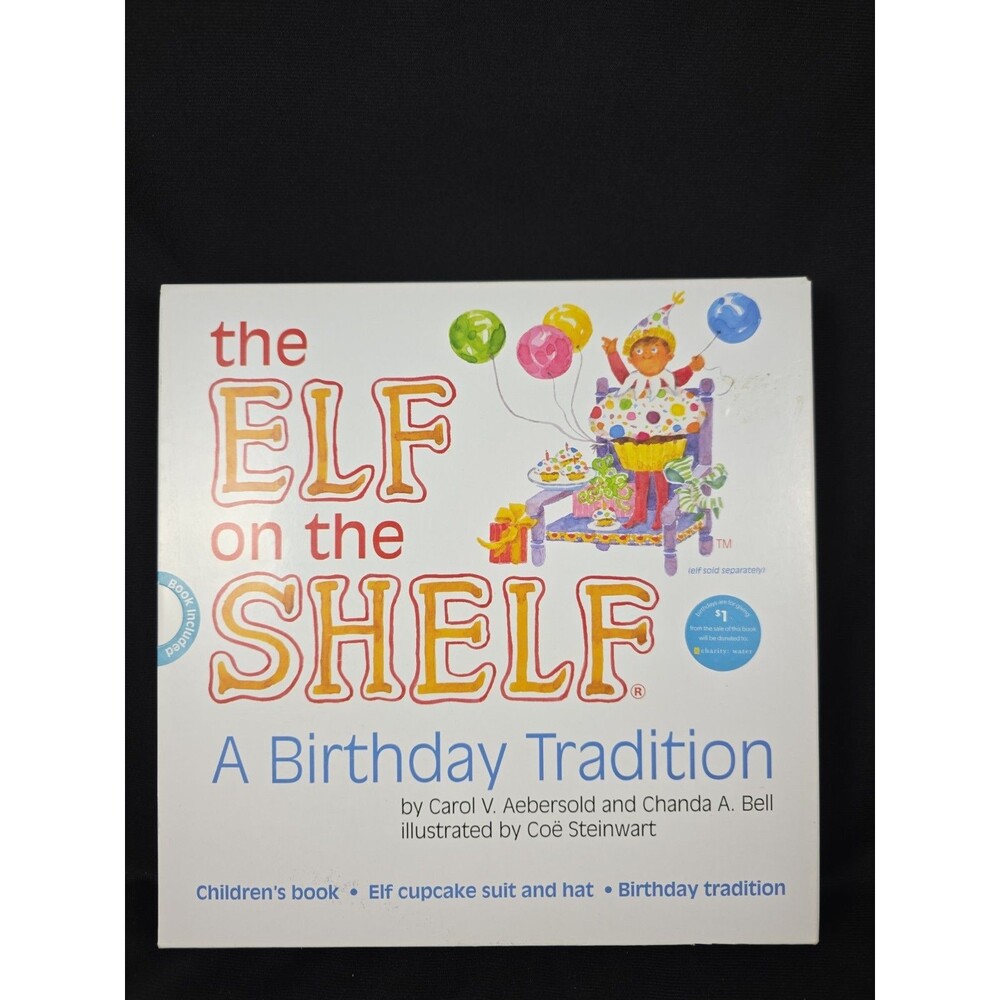 The Elf on the Shelf "A Birthday Tradition" Book and Cupcake Suit **BRAND NEW!**